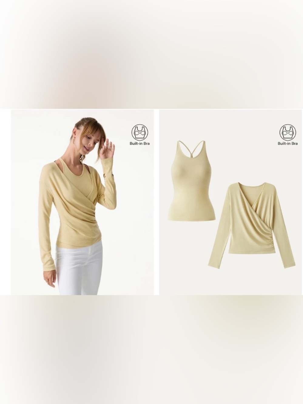 OGL 2 piece tank and surplice top NWT